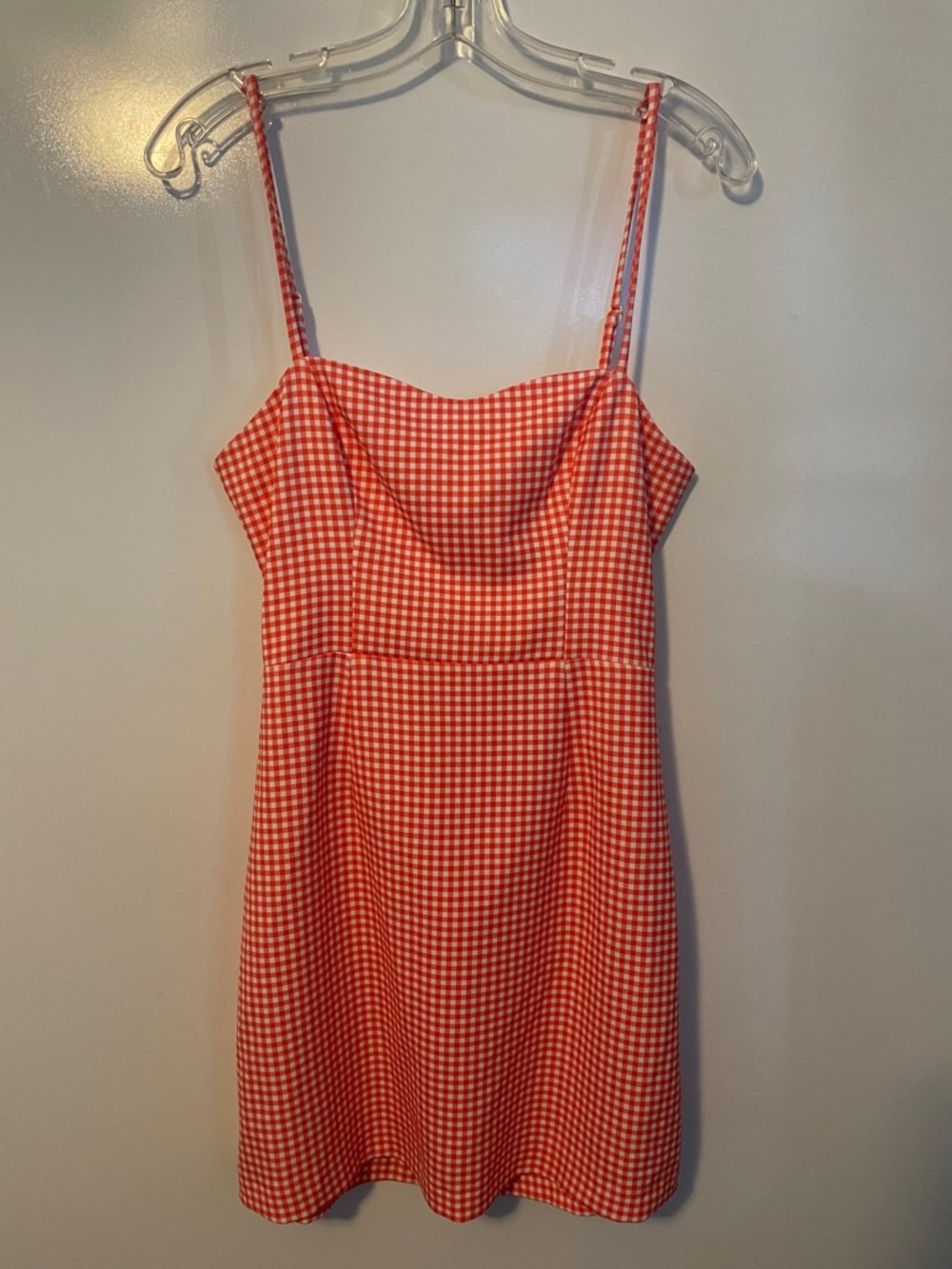 French Connection Orange and White Mini Summer Dress Size 4